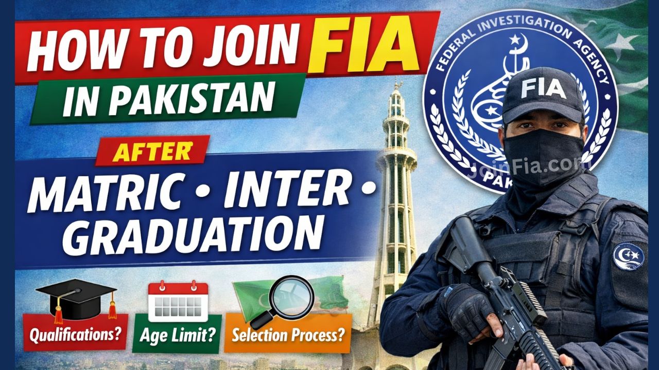 How to Join FIA in Pakistan After Matric / Inter / Graduation