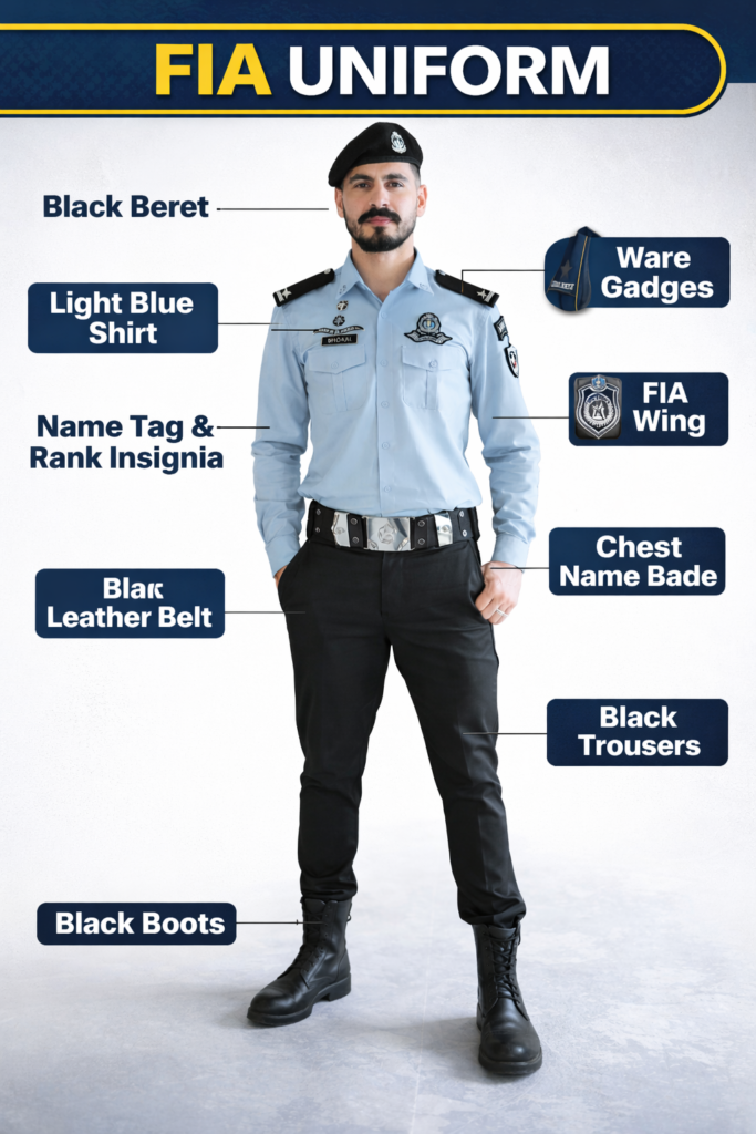 FIA Rank Structure 2026 in Pakistan Uniform
