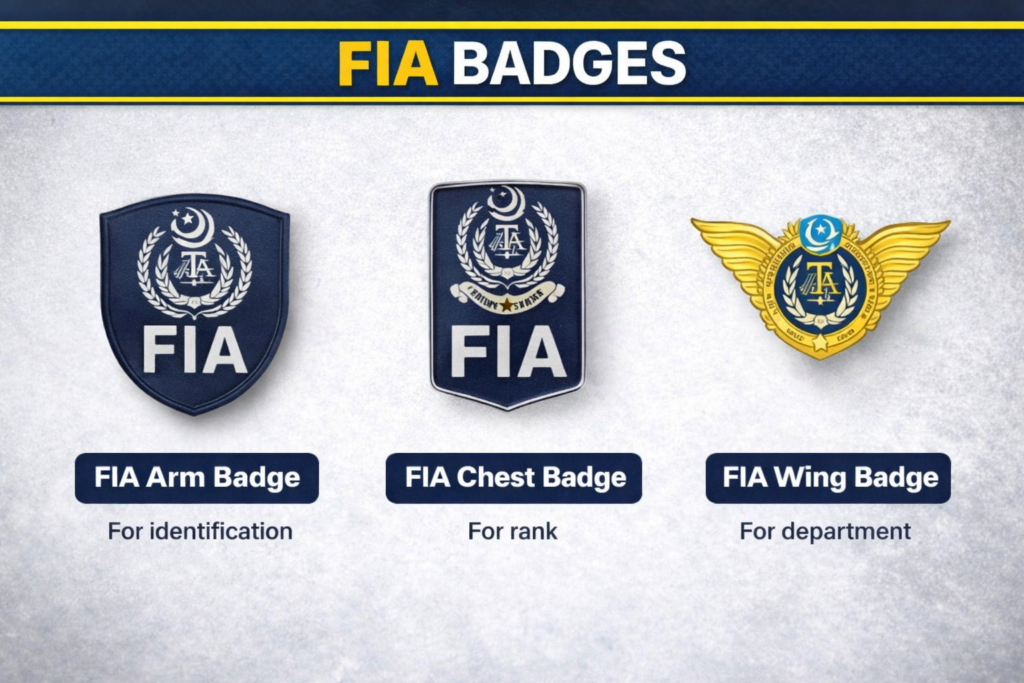 FIA Rank Structure 2026 in Pakistan Badges