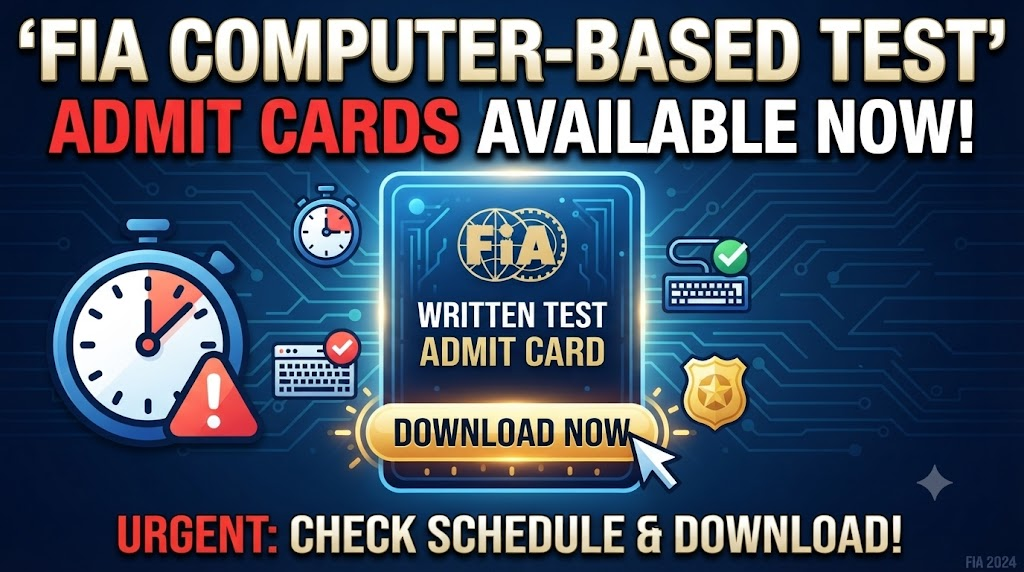 FIA Written Test (Computer-Based) Scheduled